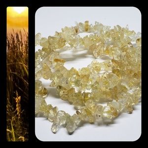 Citrine Lemon Colored Chip Necklace